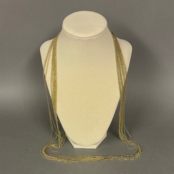 Jewelry - Elegant Gold Tone Multi-Strand Necklace